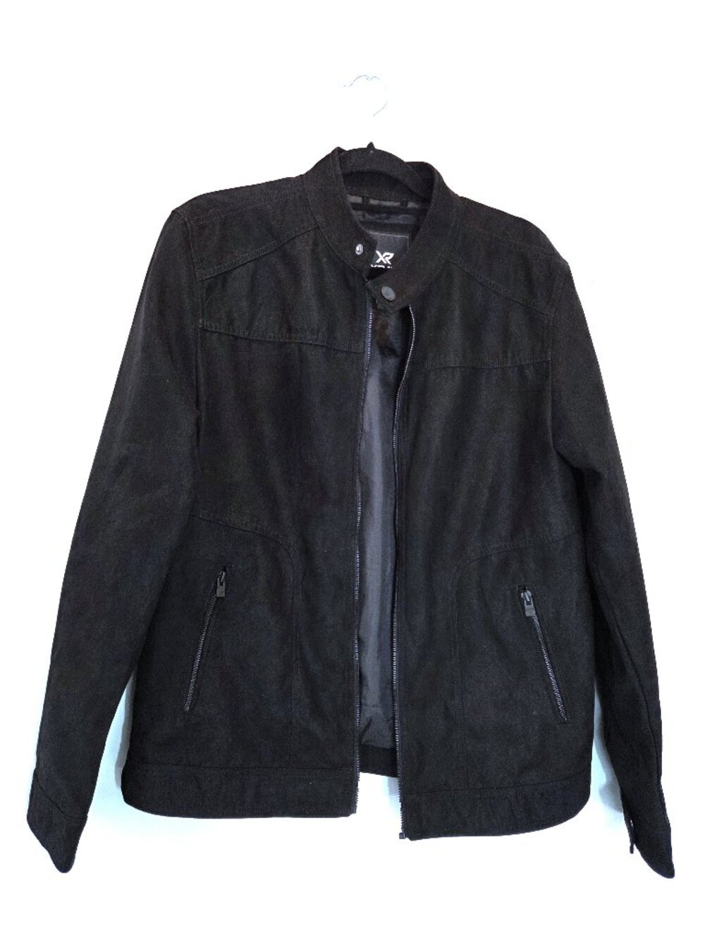 X RAY Jeans Black Faux Suede Jacket Size M